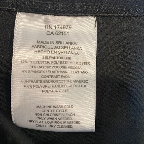 BCBGMaxAzria Black Faux Leather Panels Leggings - Picture 8 of 9